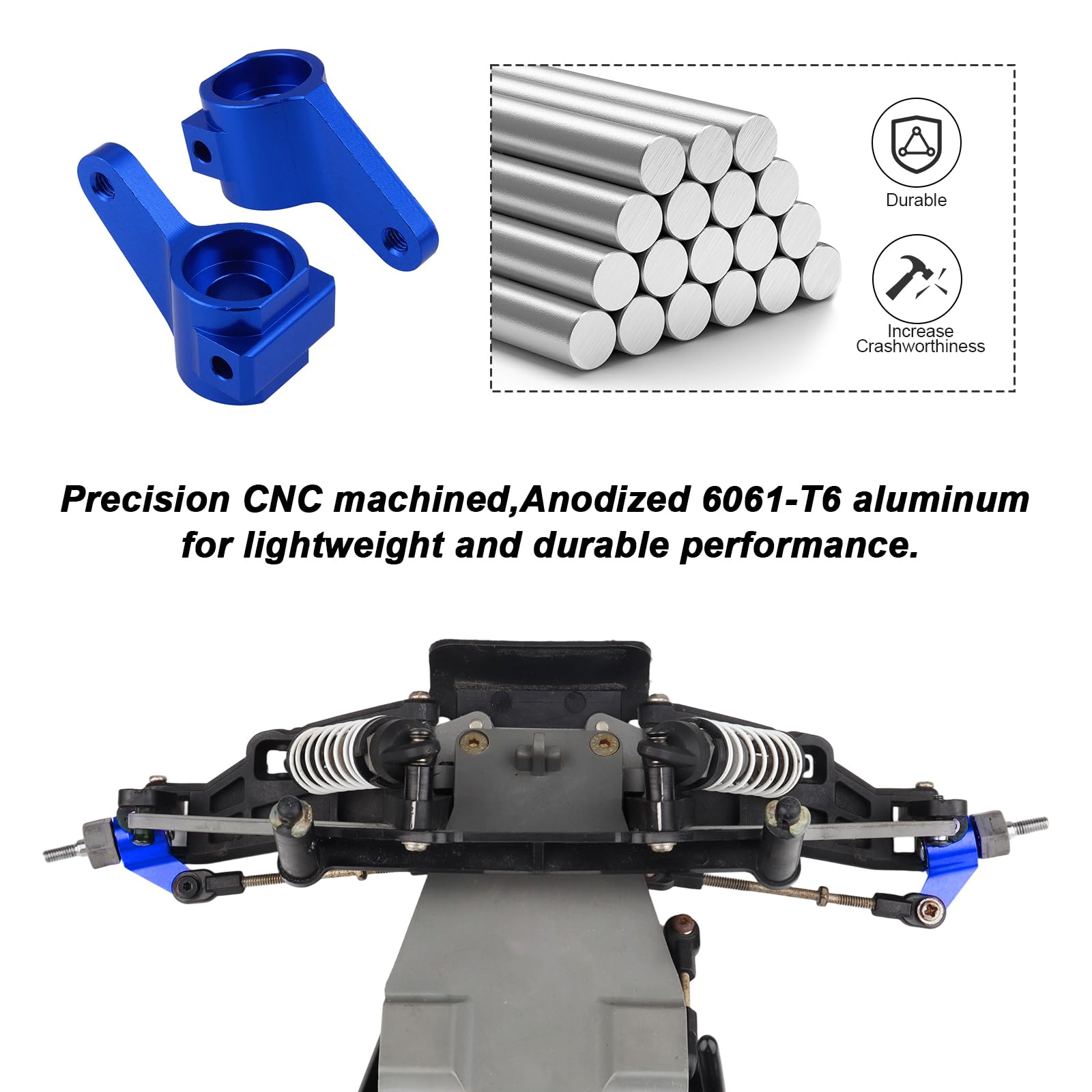 Bindas様 Amazon.com: Hobbypark Aluminum Front Steering Blocks Upgrade Parts